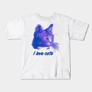 I like cats Kids T-Shirt